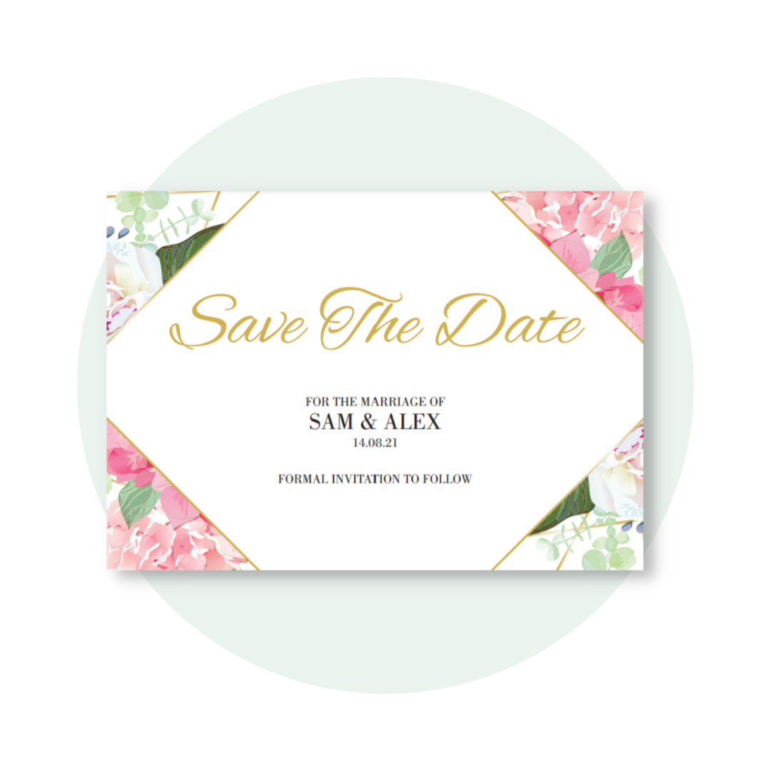 Emma Save the Date in White